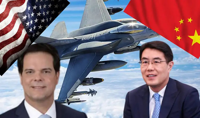 Embajadores de China y EE.UU. protagonizan discusión por aviones F-16: “Dejas clarísimo quién es el verdadero lobo”